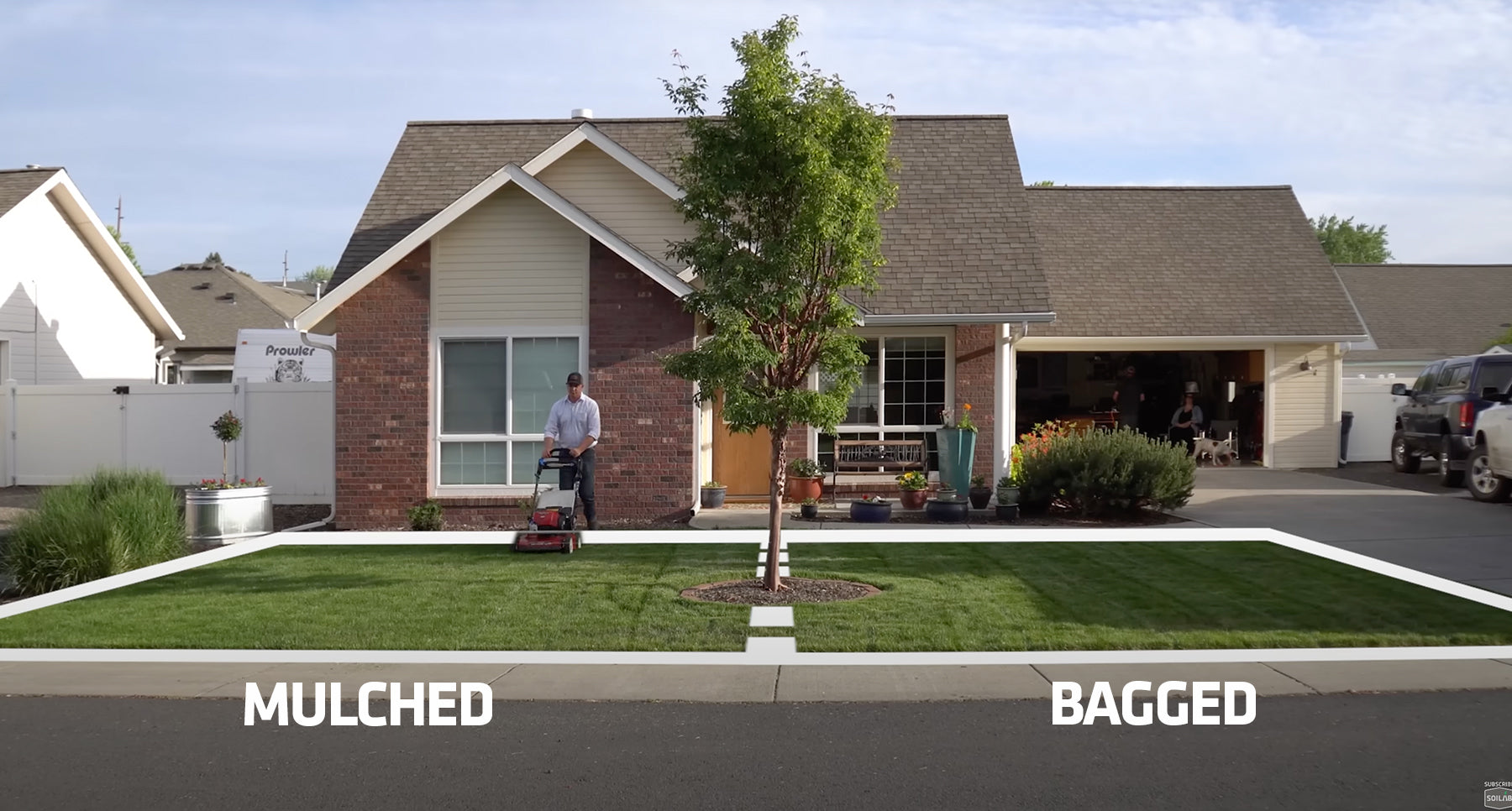 Mulched vs. Bagged sides of a lawn for a season-long lawn study