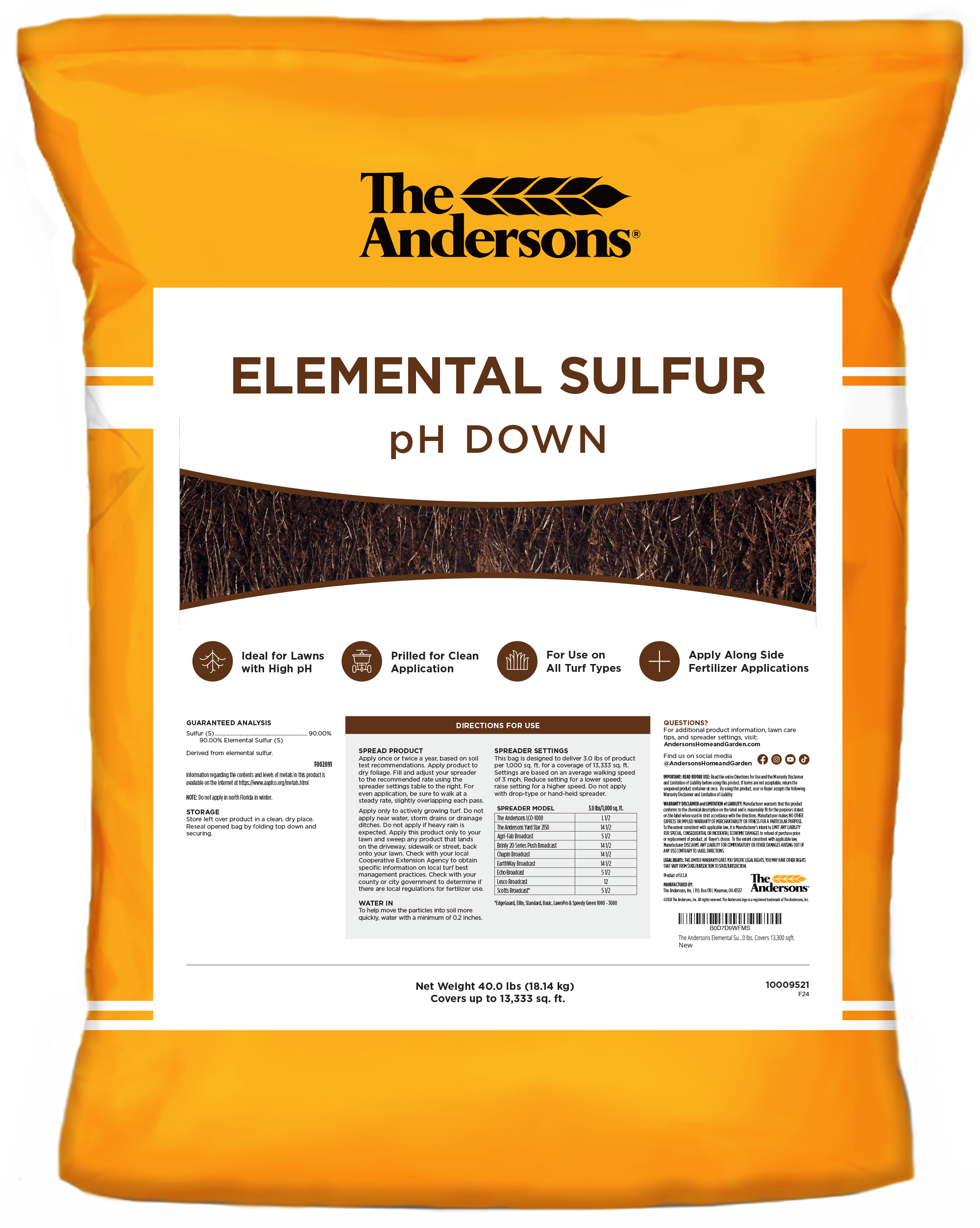 ELEMENTAL SULFUR PH DOWN