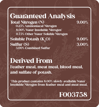 9-0-9 Organic No Phosphorus Fertilizer
