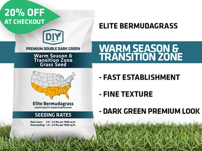 Elite Bermudagrass Grass Seed — Fine-Textured, Dark Green, High-Traffic