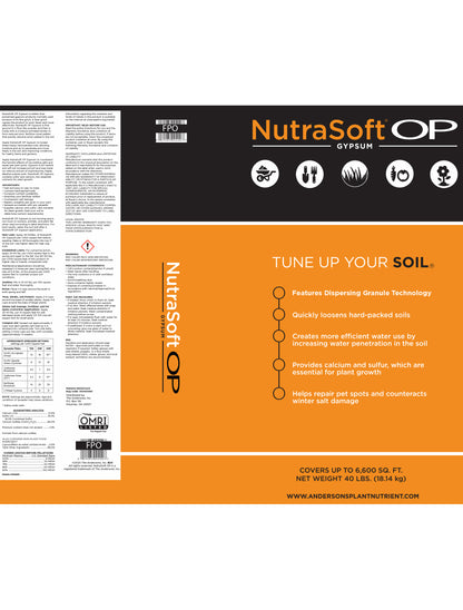 NUTRASOFT OP® GYPSUM (organic soil ammendment)