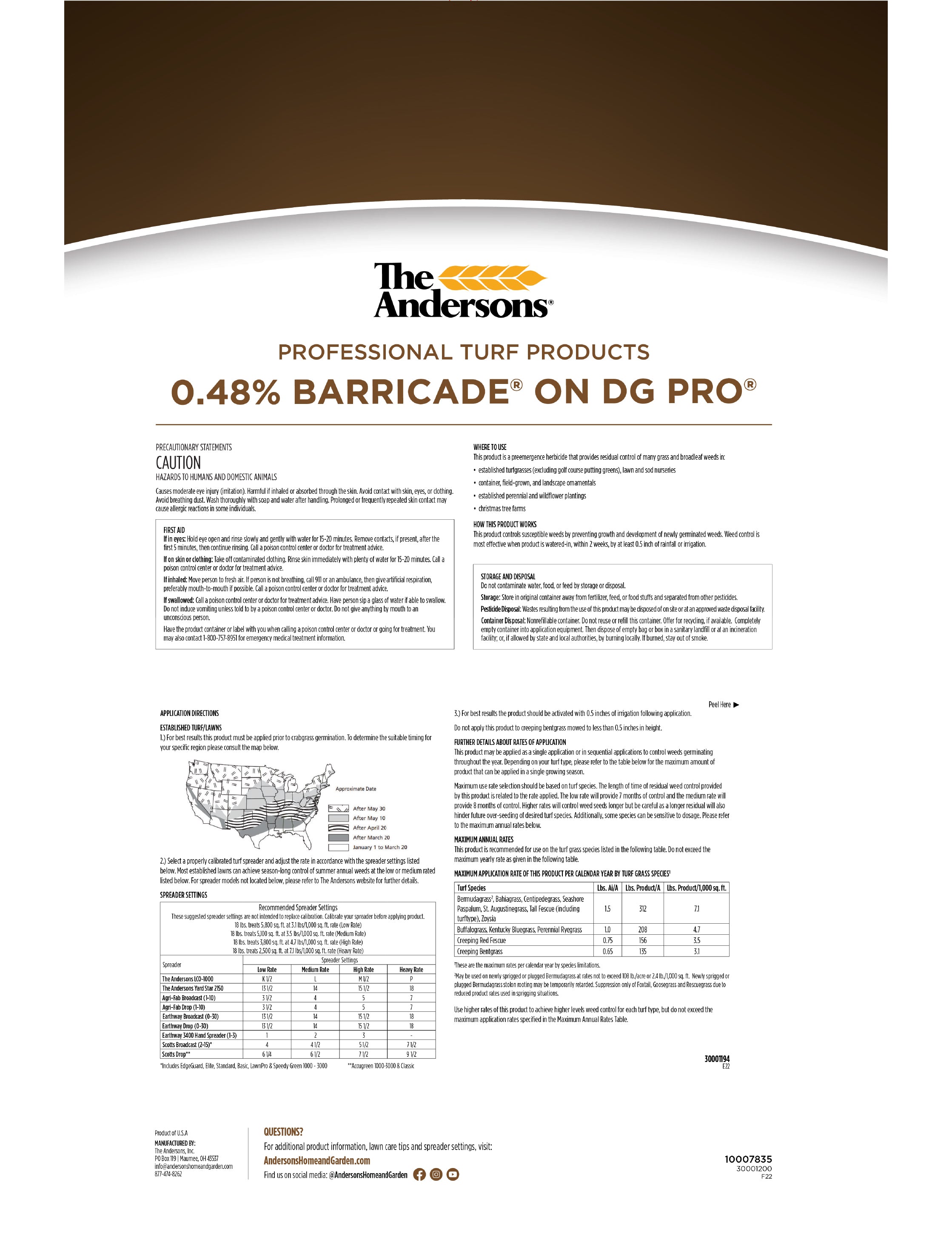 BARRICADE® PRE-EMERGENT WEED CONTROL