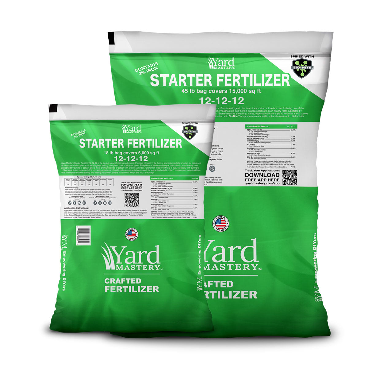 12-12-12 Starter Fertilizer 3% Iron - Bio-Nite - Granular Lawn Fertilizer